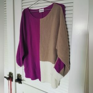 Andree by Unit Color block Drop Shoulder Sweater Size Medium Acrylic/Wool
